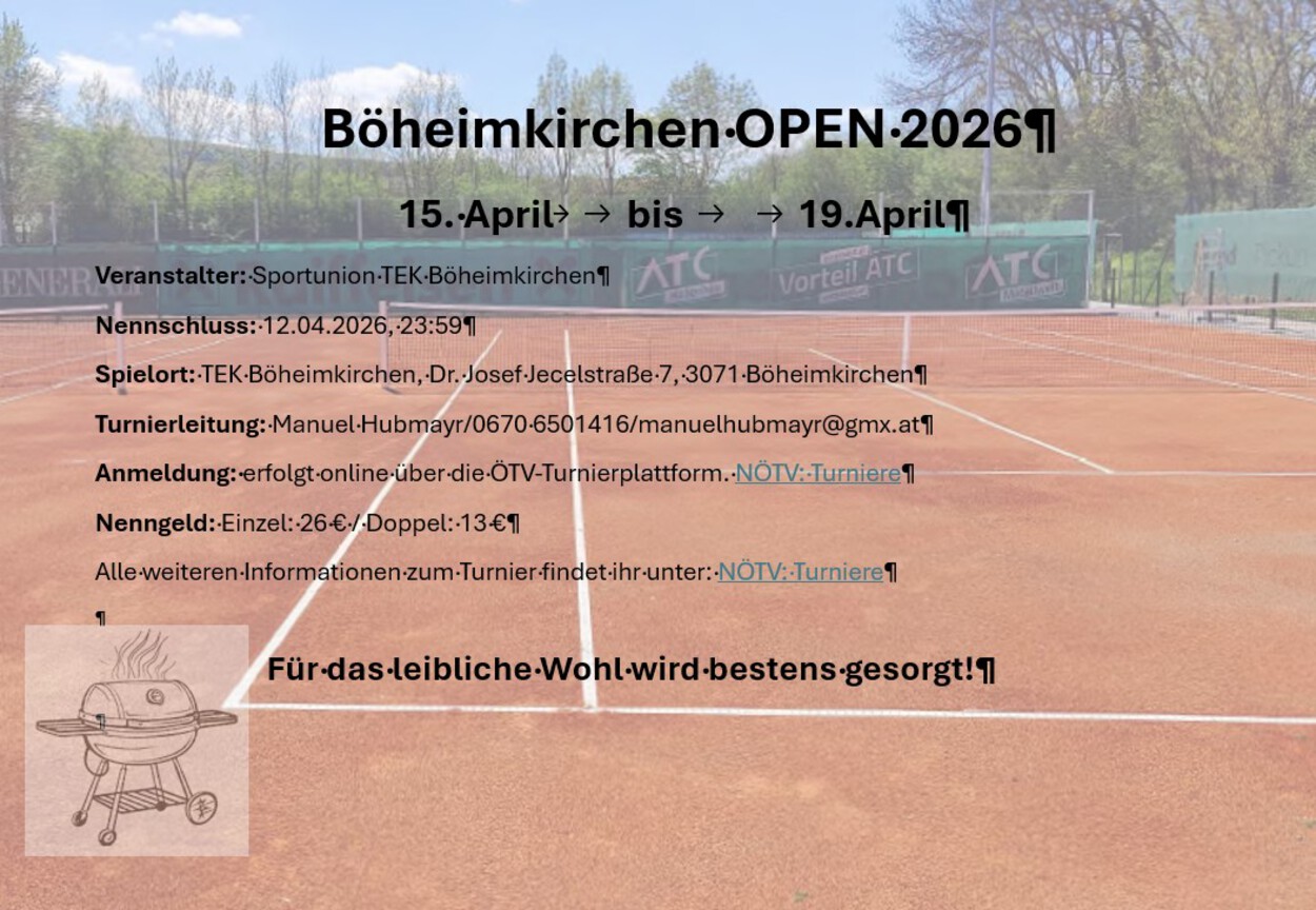 Böheimkirchen Open 2026